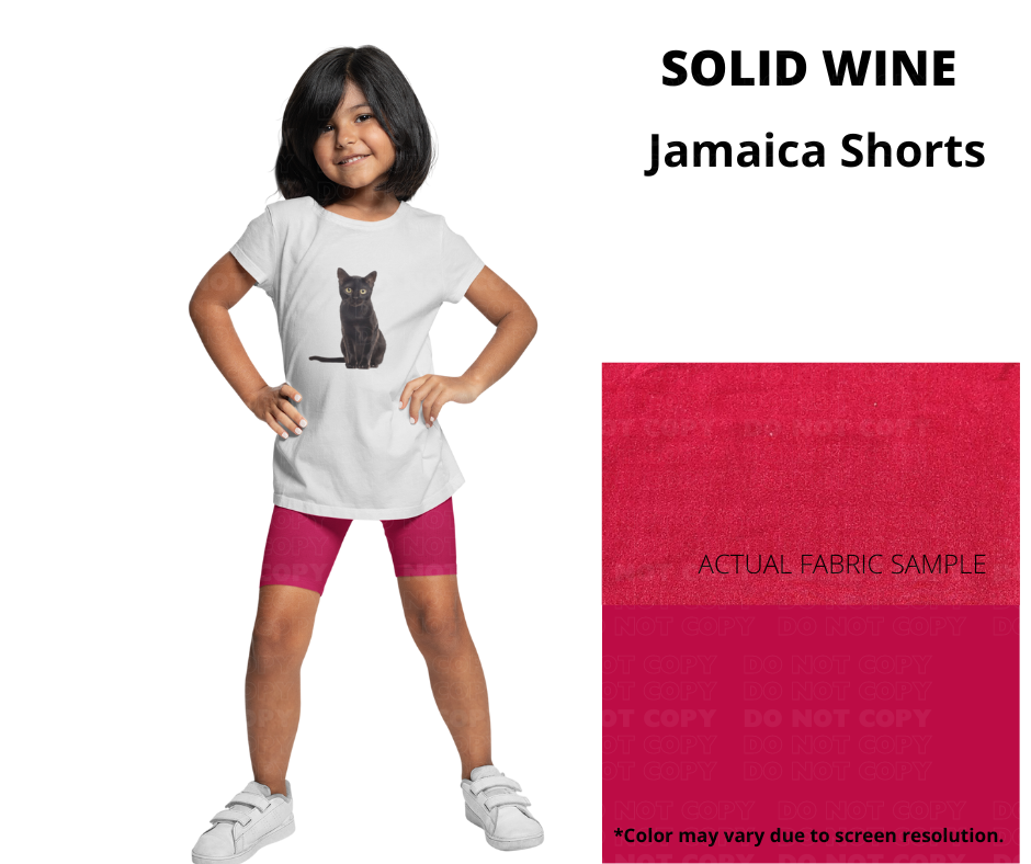 Solid Wine Youth Jamaica Shorts by ML&M