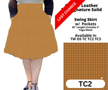 Load image into Gallery viewer, Copper Leather Swing Skirt