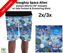 Load image into Gallery viewer, Naughty Space Alien Unisex Shorts