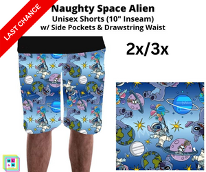 Naughty Space Alien Unisex Shorts