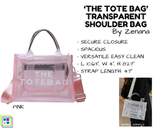 Load image into Gallery viewer, &#39;The Tote Bag&#39; Transparent Shoulder Bag - Multiple Colors