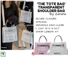 Load image into Gallery viewer, &#39;The Tote Bag&#39; Transparent Shoulder Bag - Multiple Colors