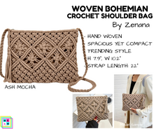 Load image into Gallery viewer, Woven Bohemian Crochet Shoulder Bag - Multiple Colors