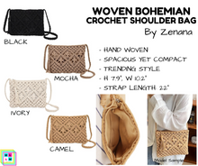 Load image into Gallery viewer, Woven Bohemian Crochet Shoulder Bag - Multiple Colors