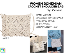 Load image into Gallery viewer, Woven Bohemian Crochet Shoulder Bag - Multiple Colors