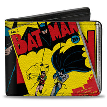 Load image into Gallery viewer, Bi-Fold Wallet - Classic BATMAN Issue #1 Robin &amp; Batman Logo CLOSE-UP Cover Pose