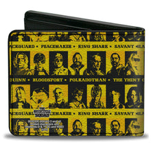 Load image into Gallery viewer, Bi-Fold Wallet - The Suicide Squad 2021 Character Caution Blocks Tape Yellows Black