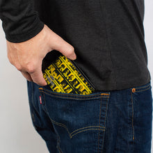 Load image into Gallery viewer, Bi-Fold Wallet - The Suicide Squad 2021 Character Caution Blocks Tape Yellows Black