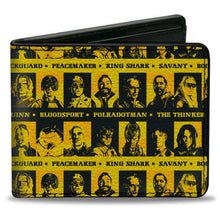 Load image into Gallery viewer, Bi-Fold Wallet - The Suicide Squad 2021 Character Caution Blocks Tape Yellows Black