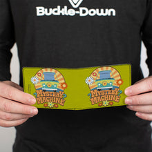 Load image into Gallery viewer, Bi-Fold Wallet - Scooby Doo MYSTERY MACHINE Sun Rays and Flowers Icon Green