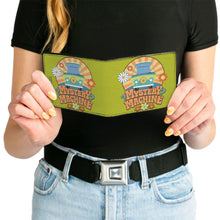 Load image into Gallery viewer, Bi-Fold Wallet - Scooby Doo MYSTERY MACHINE Sun Rays and Flowers Icon Green