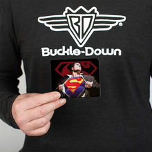 Load image into Gallery viewer, Bi-Fold Wallet - Superman Forever Clark Kent-Superman Transition Shield Black Red