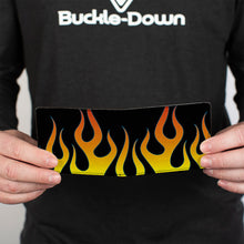 Load image into Gallery viewer, Bi-Fold Wallet - Flames Black Yellow Orange