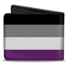 Load image into Gallery viewer, Bi-Fold Wallet - Flag Asexual Black Gray White Purple