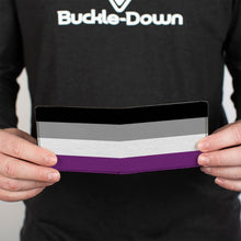Load image into Gallery viewer, Bi-Fold Wallet - Flag Asexual Black Gray White Purple