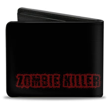 Load image into Gallery viewer, Bi-Fold Wallet - ZOMBIE KILLER Zombie Target Black White Red