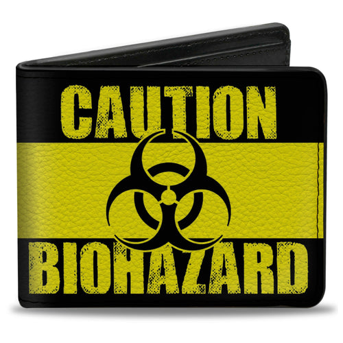 Bi-Fold Wallet - CAUTION BIOHAZARD Black Yellow