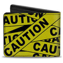 Load image into Gallery viewer, Bi-Fold Wallet - CAUTION Yellow Black