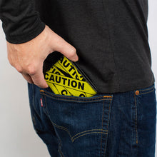 Load image into Gallery viewer, Bi-Fold Wallet - CAUTION Yellow Black