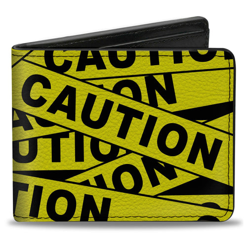 Bi-Fold Wallet - CAUTION Yellow Black