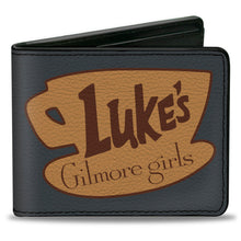 Load image into Gallery viewer, Bi-Fold Wallet - GILMORE GIRLS LUKE'S Coffee Cup Icon Gray/Browns