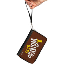 Load image into Gallery viewer, PU Zip Around Wallet Rectangle - Willy Wonka and the Chocolate Factory WONKA BAR Logo Brown Yellow White