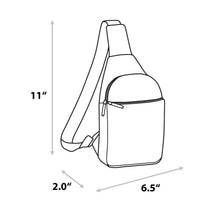 Load image into Gallery viewer, Rick and Morty Bag, Sling, Rick and Morty Get Schwifty Portal Pose Greens, Bounding, Vegan Leather