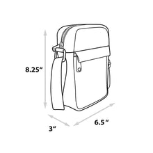Load image into Gallery viewer, Nickelodeon Bag, Cross Body, Invader Zim GIR Taco Pose With Taco Print Black Gray, Vegan Leather