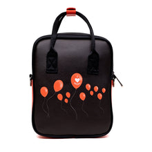 Load image into Gallery viewer, Horror Movies Vegan Leather Cross Body Backpack for Men and Women with Adjustable Strap, It Pennywise Smiling Face Applique