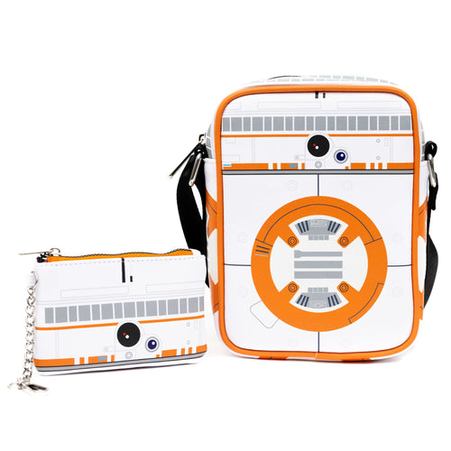 Star Wars Bag and Wallet Combo, Star Wars BB 8 Droid Body White, Vegan Leather