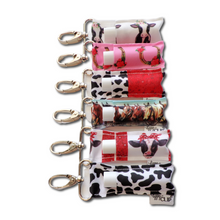 Load image into Gallery viewer, Cow with Flower Crown LippyClip® Lip Balm Holder