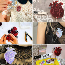 Load image into Gallery viewer, Heart of Aghast Brooch - Drop Dead Red