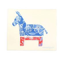 Load image into Gallery viewer, Bipartisan Donkey &amp; Elephant Swedish Dishcloth Set |  Red, White &amp; Blue