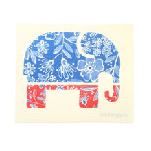 Load image into Gallery viewer, Bipartisan Donkey &amp; Elephant Swedish Dishcloth Set |  Red, White &amp; Blue