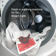 Load image into Gallery viewer, Wren Swedish Dishcloth | Red &amp; Gray
