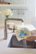 Load image into Gallery viewer, Blue Bird Swedish Dishcloth