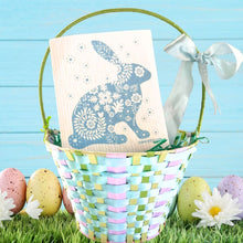Load image into Gallery viewer, Blue Bunny Swedish Dishcloth