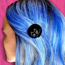 Load image into Gallery viewer, Sarah’s Scribbles Round Cat Hairclip