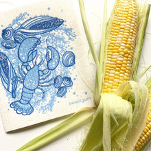 Load image into Gallery viewer, Blue Lobster Swedish Dishcloth | Summer