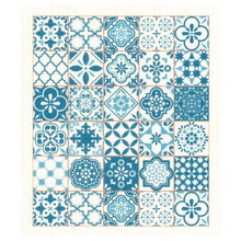 Load image into Gallery viewer, Blue &amp; White Mediterranean Tile Swedish Dishcloth | Summer