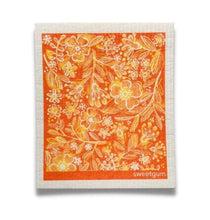 Load image into Gallery viewer, Bundle of 3 Swedish Dishcloths | Autumn Leaves, Orange Flowers, Pumpkins &amp; Gourds