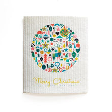 Load image into Gallery viewer, Bundle of 3 Swedish Dishcloths | Blue Nutcracker, Ornament Ball, Blue Snowflakes