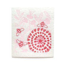 Load image into Gallery viewer, Bundle of 3 Swedish Dishcloths | Pink Flowers &amp; Hummingbird