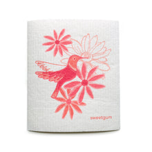 Load image into Gallery viewer, Bundle of 3 Swedish Dishcloths | Pink Flowers &amp; Hummingbird