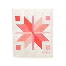 Load image into Gallery viewer, Bundle of 3 Swedish Dishcloths | Quilt Stars Yellow, Blue &amp; Pink