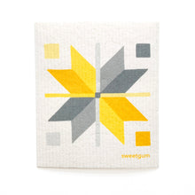 Load image into Gallery viewer, Bundle of 3 Swedish Dishcloths | Quilt Stars Yellow, Blue &amp; Pink