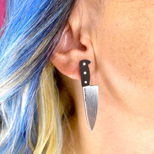 Load image into Gallery viewer, Chef's Knife Earrings 2”