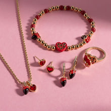 Load image into Gallery viewer, Chocolate-Covered Strawberry Duo Charm Pendant Necklace