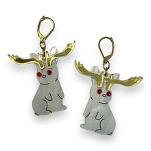 Load image into Gallery viewer, Cryptid Club Jackalope Earrings