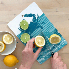 Load image into Gallery viewer, Sustainable Cutting Board | Crab (Teal Blue)